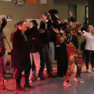 Das Tanzprojekt WF 9 mit Lawrence Otoo, hier als Flashmob.
